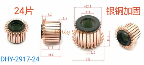 Alternador de barras de cobre, Motor eléctrico, DHY-2917-24, 1 unidad, 10x22,1x20,6 (17,5) mm, 24P ► Foto 1/1