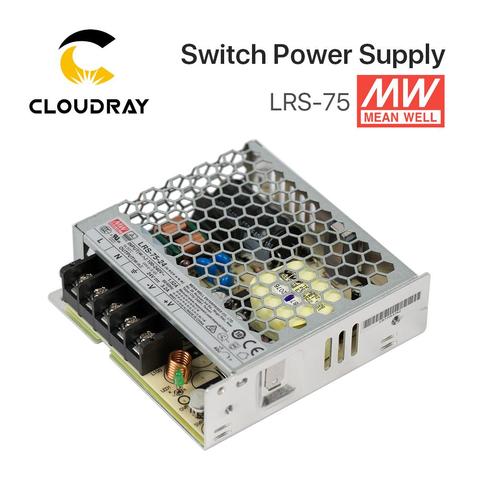 Meanwell-fuente de alimentación conmutada LRS-75, 12V, 6A/24V, 3.2A, 75W, MW Original, marca de Taiwán para controlador láser ► Foto 1/6