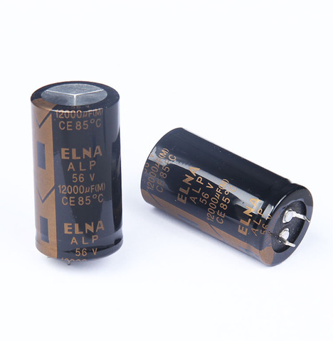 ELNA-condensador electrolítico de filtro dorado, 2 uds., ALP 12000UF/56V, 30x55mm, 56V12000UF, 56V, 12000UF, 85 grados, 12000UF56V ► Foto 1/3
