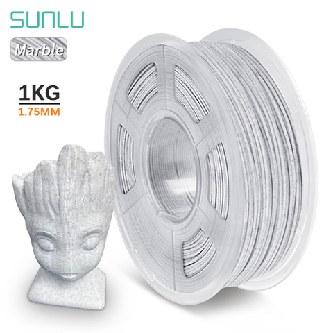 SUNLU-filamento PLA para impresora 3D, 1kg, extrusor de mármol, 1,75mm, materiales de impresión, consumibles de impresora 3D FDM ► Foto 1/6