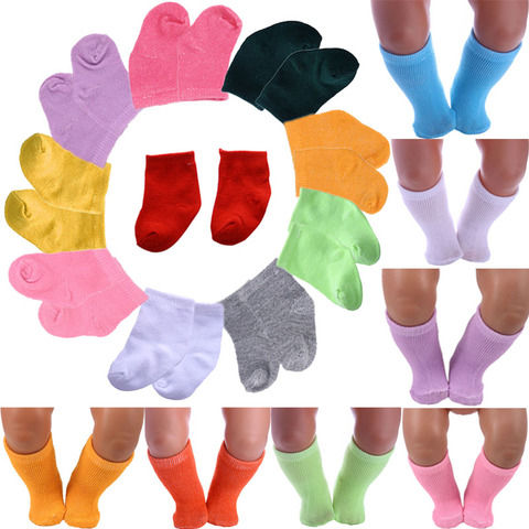 Calcetines coloridos para muñeca recién nacida de 43cm y 18 pulgadas, accesorios de ropa, juguetes para niñas, regalos DIY de Rusia ► Foto 1/6