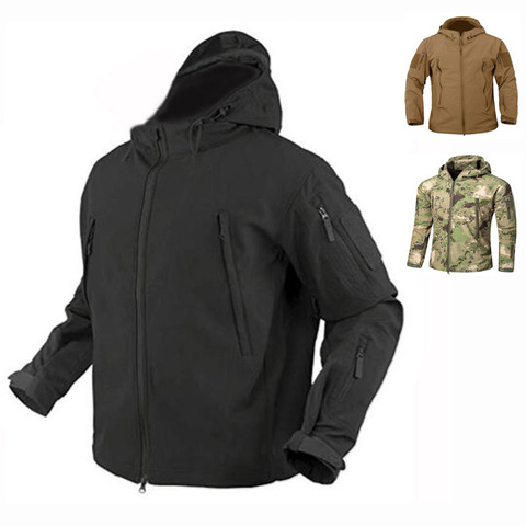 Piel de tiburón Softshell chaqueta tad o pantalones conjuntos tácticos al aire libre trajes militares impermeable camuflaje ropa de caza ► Foto 1/6