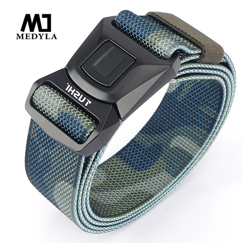 MEDYLA-cinturón táctico oficial para hombre, hebilla de metal, militar, nailon suave, Real, accesorios deportivos, regalo de Navidad, BLL2035 ► Foto 1/6