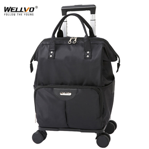 Bolsa de viaje plegable con ruedas para equipaje, bolsa grande con ruedas, resistente al agua, multifunción, XA102C ► Foto 1/6