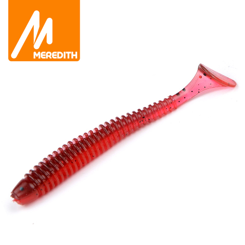 MEREDITH 65mm/1,35g 20 unids/lote Swimbait jarras Swing impacto Señuelos de Pesca suaves señuelos de pesca con cebo blando bajo cebo Panfish carpa ► Foto 1/6