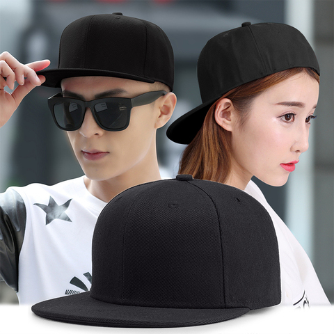 Gorra de béisbol con cierre trasero para hombre y mujer, gorro de béisbol con Cierre trasero para hombre y mujer, gorra ajustada de Hip Hop de alta calidad, Snapback de talla grande ► Foto 1/6