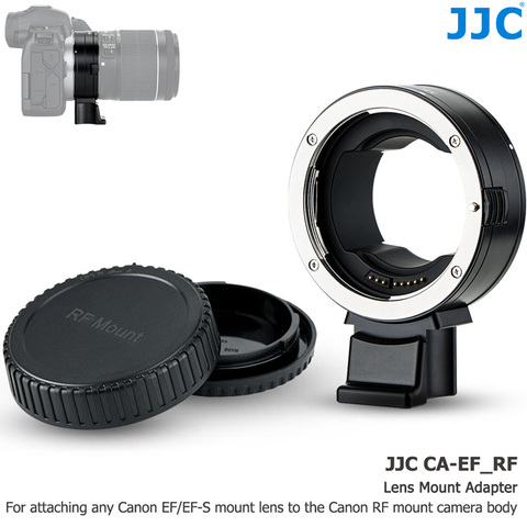 JJC EF-EOS R adaptador de montaje de enfoque automático Convertidor para objetivo Canon EF/S a cámara de montaje RF EOS R RP R5 R6, pie de trípode desmontable ► Foto 1/6