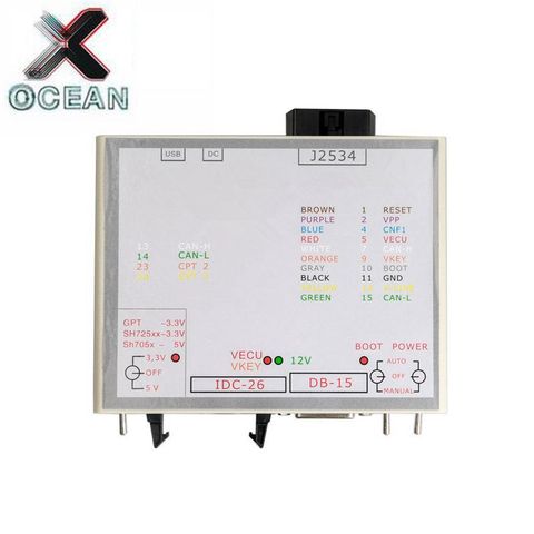 Caja de energía JTAG para FLASH de Hitachi a través de j2534 trabaja para FLASH V1.95 ecus suave programador OBD ECU caja de energía ► Foto 1/6