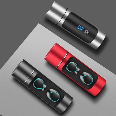Auriculares Bluetooth 5,0 TWS 1000mah banco de energía auriculares inalámbricos in-ear HIFI auriculares deportivos manos libres micrófono de llamada para iPhone Xiaomi ► Foto 1/6