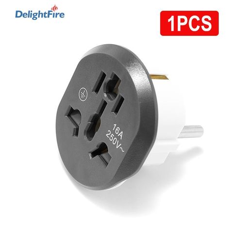 Adaptador de enchufe de la UE enchufe usa a EU Adaptador de enchufe de la UE 16A 250V adaptador de viaje Universal de la UE hembra es Reino Unido CN a enchufe de pared de la Unión Europea AC CE de calidad alta ► Foto 1/6