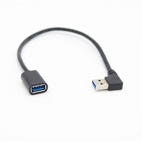 Adaptador de Cable de extensión de macho a hembra, 90 grados, supervelocidad, USB 3,0, 30CM/60CM, LK ► Foto 1/5