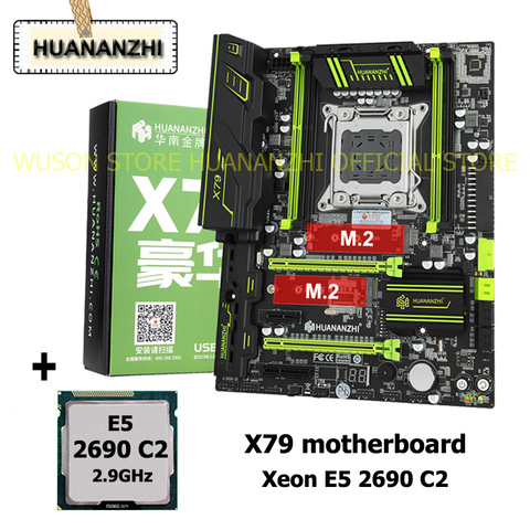 HUANANZHI X79 Super juego de placa base con CPU Combo Dual M.2 ranuras buen procesador Intel Xeon E5 2690 de 2,9 GHz comprar ordenador ► Foto 1/6