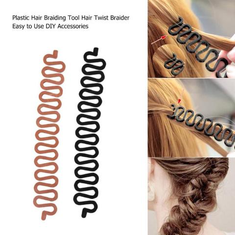 Herramienta de trenzado de pelo francés para mujer, herramienta de trenzado de pelo trenzado fácil de usar, accesorios DIY, salón de moda ► Foto 1/6