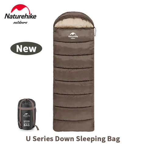 Naturehike-saco de dormir ultraligero de algodón para exteriores, bolsa de dormir de viaje para 2 personas, 11-17 ℃, Serie U, 3 estaciones ► Foto 1/6