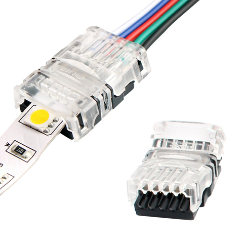 5 unids/lote 2pin 3pin 4pin 5pin empalme LED tira hipopótamo conector RGB RGBW conector RGBWW 3528 5050 LED tira de conexión de cable de luz ► Foto 1/6