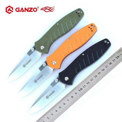 58-60HRC Ganzo de G738 440C hoja G10 manejar edc cuchillo plegable Camping supervivencia herramienta de caza de bolsillo cuchillo táctico herramienta para exteriores edc ► Foto 1/6