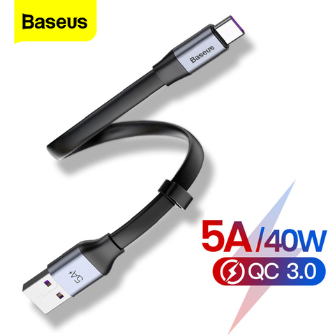 Baseus USB-C Cable 5A USB tipo C para Huawei P30 P20 Mate 30 20 P10 Pro Lite de carga rápida cargador para Xiaomi Cable de tipo c ► Foto 1/6