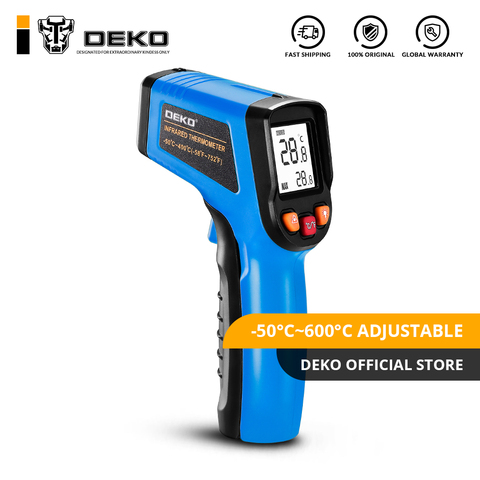 DEKO WD01 no-contacto-50-600 láser azul pantalla LCD infrarrojo IR Digital C/F selección de la temperatura de la superficie ► Foto 1/6