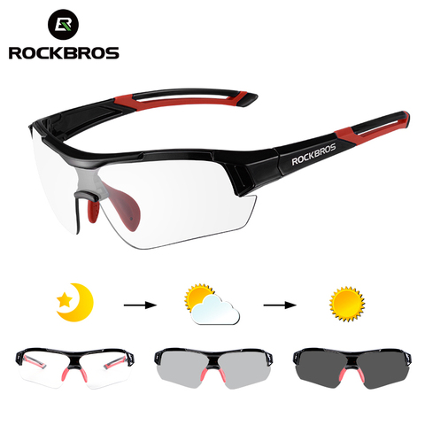 ROCKBROS Photochromic Cycling Glasses Bicycle Outdoor Sports Sunglasses Discoloration Glasses MTB Road Bike Goggles Bike Eyewear ► Foto 1/6