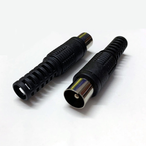 Cable de TV de 9,5mm sin soldadura, antena enchufable macho de circuito cerrado, usuario, conector de TV Coaxial, cabeza RF, 4 Uds. ► Foto 1/6