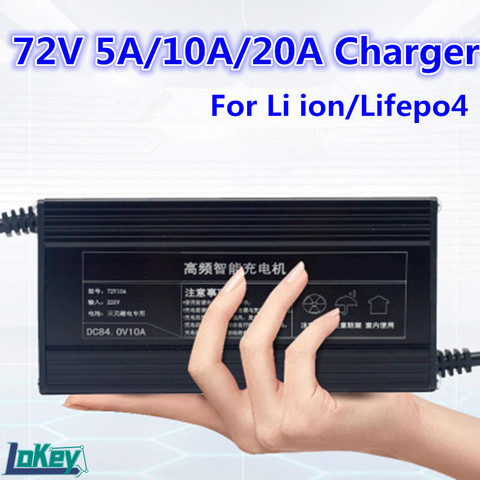 Lifepo4-cargador rápido inteligente para coche, batería de litio de 72V, 15A, 12A, 10A, 20S, 84V y 24S, 87,6 V ► Foto 1/6