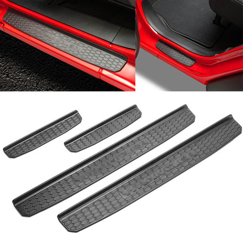 Umbral de puerta protectora para coche, Protector de umbral, cubierta de Pedal para tablero de entrada, para Jeep Wrangler JL 2022, accesorios ► Foto 1/6