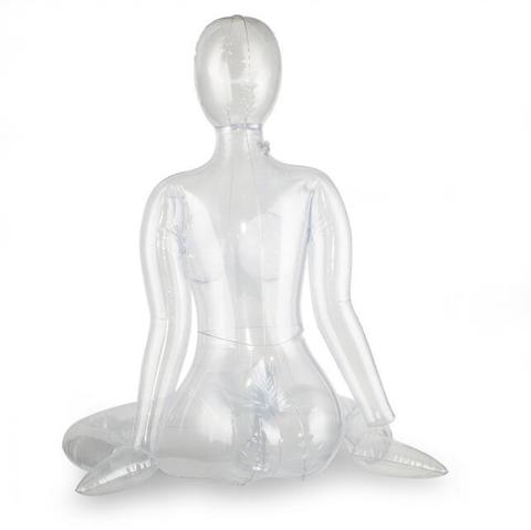 Maniquí inflable transparente para mujer, maniquí de cuerpo entero de 80CM, modo de disparo, para muñeca sin cabeza de tela, C784 ► Foto 1/6