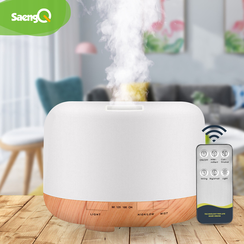 Humidificador de aire inteligente con WiFi, difusor de aceites esenciales,  generador de niebla, luz LED, Alexa Echo Goolge, 400ML