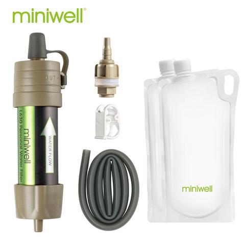 Kit de supervivencia de emergencia miniwell L630 con filtro de agua portátil con bolsa para viajar, senderismo y Camping ► Foto 1/6