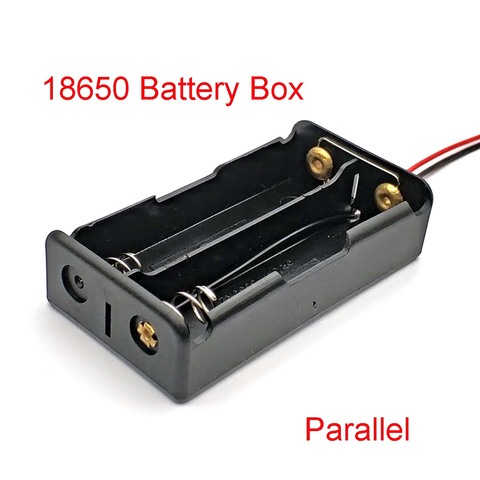 Caja de almacenamiento para batería externa, caja de almacenamiento con 2 baterías 18650 paralelas, 18650, 18650 ► Foto 1/5