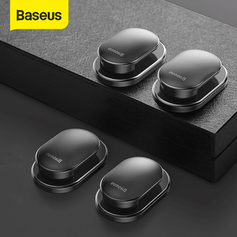 Baseus-organizador de ganchos para coche, 4 unidades/lote, colgador de almacenamiento para Cable USB, auriculares, almacenamiento de llaves, accesorio para coche, gancho adhesivo ► Foto 1/6