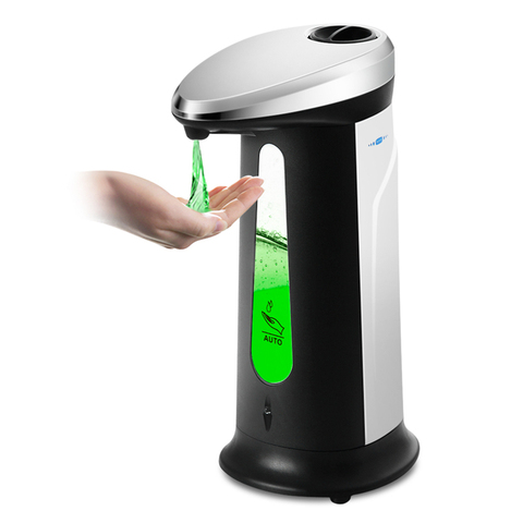 Dispensador automático de jabón líquido, dispositivo de inducción con Sensor inteligente, sin contacto, ABS, para lavado de manos, cocina y baño, 400Ml ► Foto 1/6