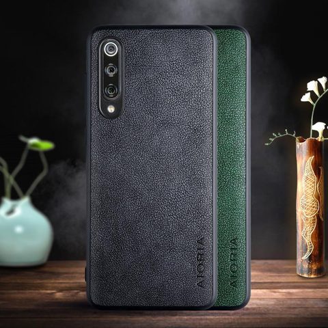 Funda para Xiaomi Mi 9 SE 9 Lite, carcasa con diseño Retro de cuero PU para negocios, material TPU + PU 2 en 1 ► Foto 1/6