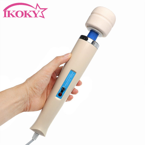 IKOKY-vibrador de 30 velocidades para mujer varita mágica masajeadora AV Rod, productos de estimulación sexual de gran tamaño, juguetes sexuales eróticos potentes para mujer ► Foto 1/6