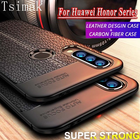 Funda a prueba de golpes para móvil, carcasa trasera de silicona para Huawei Honor 8A 8S 8X 9C 9X 10i 20i 20 30 Pro P20 P30 P40 Lite E Play ► Foto 1/6