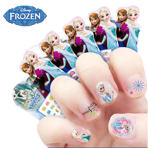 Disney-pegatinas para uñas de Princesa Sofía, dibujos animados de Frozen, Minnie, para niñas, apliques para uñas, regalos de cumpleaños ► Foto 1/6