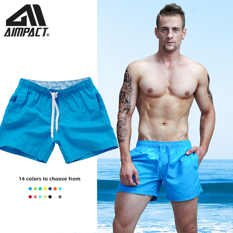 Aimpact-pantalones cortos de playa de secado rápido para hombre, bañadores deportivos informales de verano para Surf en la playa ► Foto 1/6