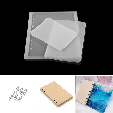 A5 A6 A7 Notebook cubierta de silicona epoxi Cristal de Molde de resina moldes para DIY UV molde de resina de cristal hecho a mano accesorios de libro ► Foto 1/6