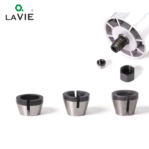 LAVIE 1pc 3 uds conjunto collet 6mm 6,35mm 8mm pinzas chuck grabado máquina de corte Router eléctrico de fresado Accesorios ► Foto 1/6