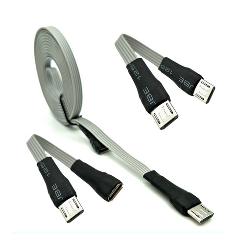 5 core Micro USB extensión de macho a hembra Cable Micro macho a hembra macho a macho de datos del teléfono móvil cable plano cable de extensión ► Foto 1/3