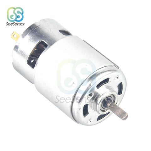 Motor de CC 775, alto par de componente electrónico de rodamiento de bolas de alta potencia y bajo ruido, 12V, 24V, 4500RPM, 5500RPM y 12000RPM ► Foto 1/6