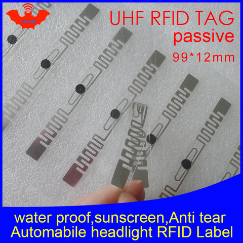 Etiqueta RFID UHF para Faro de automóvil, etiqueta adhesiva para parabrisas, resistente al agua, pasiva, RFID, EPC 6C epm4qt ► Foto 1/1