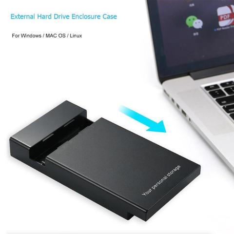 Adaptador de caja de disco duro externo SATA a USB 3,5, lector de disco duro externo para SSD, estuche de caja de HDD HD 3,0 Funda de disco duro, 3,5 pulgadas, Funda de disco duro ► Foto 1/6