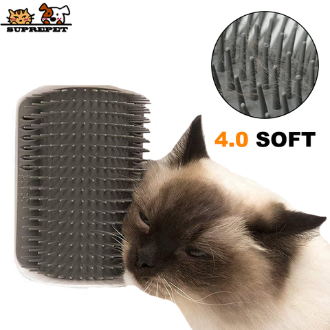 SUPREPET-rascador facial 3D para gatos, cepillo de plástico suave para esquina, aseo personal para pared, cepillo de masaje para el pelo ► Foto 1/6