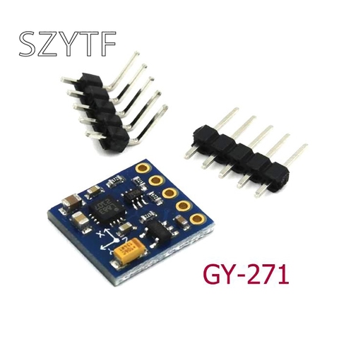 WYHP GY-271 HMC5883L 3-eje brújula sensor magnetómetro para 3 V-5 V para ► Foto 1/2