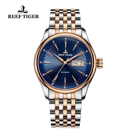 Reef Tiger/RT-Reloj de lujo clásico para hombre, con dos tonos de esfera azul, reloj automático, RGA8232, 2022 ► Foto 1/1