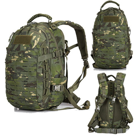 Mochila táctica militar para senderismo, bolsa de caza al aire libre, EDC, equipo táctico, Molle PALS, Multicam, 25L, bolsa deportiva para acampar ► Foto 1/6