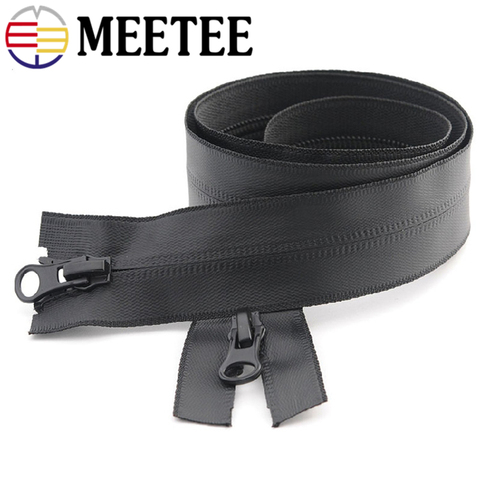 Meetee-cremalleras invisibles impermeables, doble deslizador de extremo abierto para coser chaquetas inversas al aire libre, accesorio de ropa, 5 #20-100cm, 2 uds. ► Foto 1/6