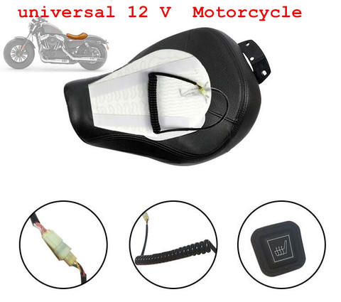 Accesorios para motocicleta, asiento de fibra de 12 V, almohadilla calefactable de invierno térmico, interruptor a prueba de agua, cojines de calefacción para asientos ► Foto 1/6