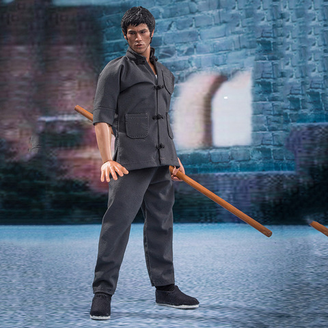 -DR 009 1/9 escala hombre niño estrella de cine Bruce Lee Maestro de artes marciales, conjunto completo modelo de figura de acción ropa de niño juguetes de colección de muñecas ► Foto 1/6